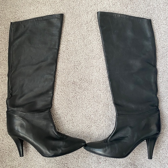 40% OFF BELLE by SIGERSON MORRISON Black Leather Knee Boots 8.5 - Picture 1 of 3